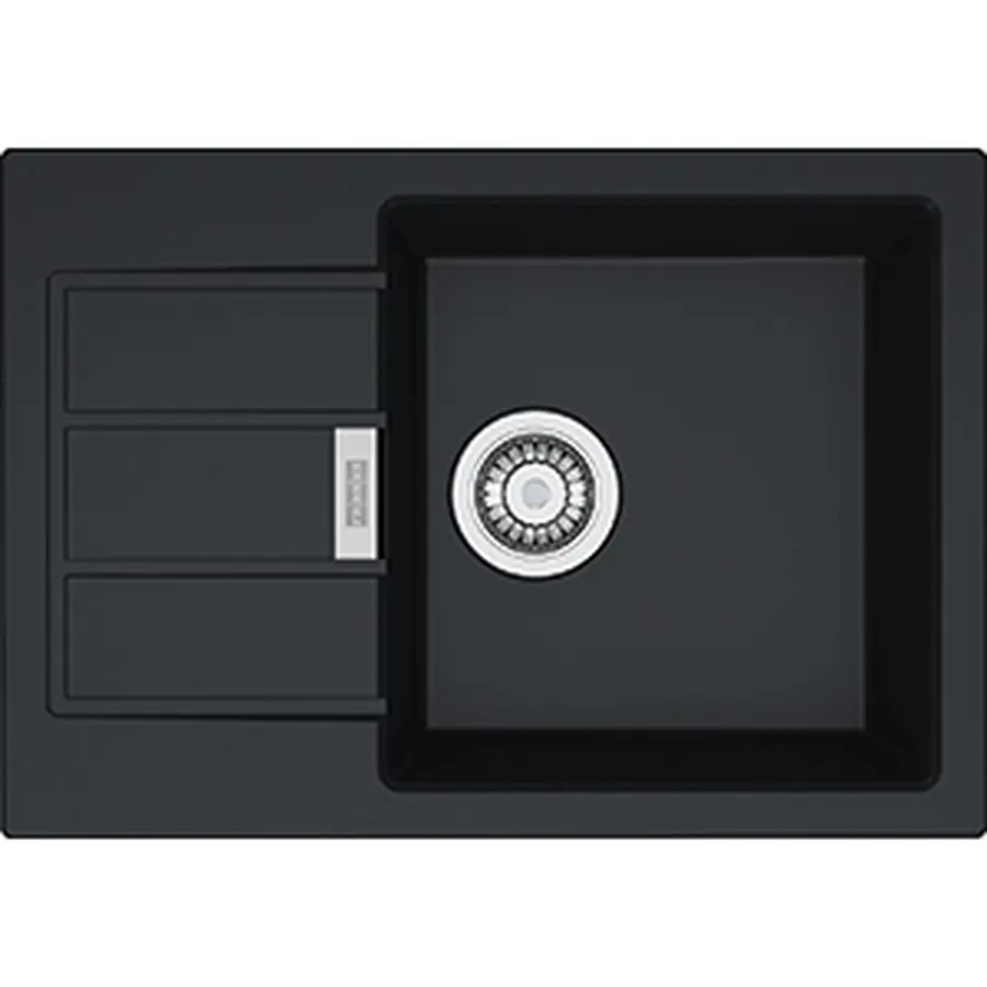 Кухонная гранитная мойка Franke Sirius SID 611-62 Slim Тектонайт Черный Кухонная гранитная мойка Franke Sirius SID 611-62 Slim Тектонайт Черный