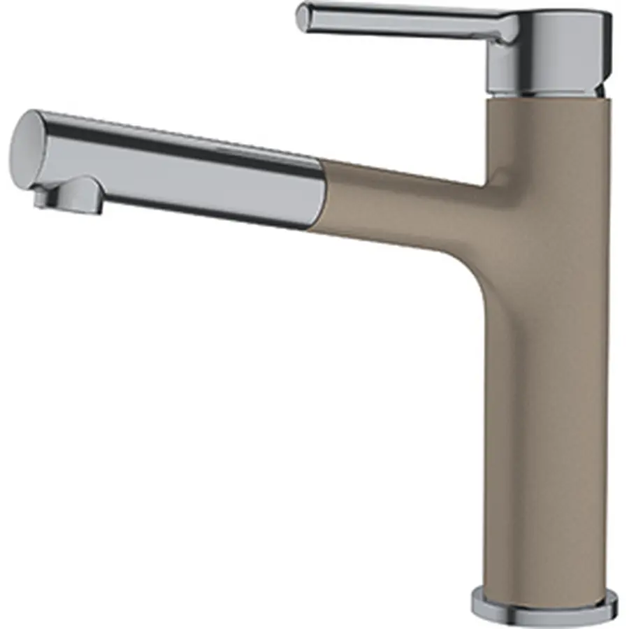 Кухонный смеситель Franke Centro С вытяжным изливом Миндаль / нержавеющая сталь оптик