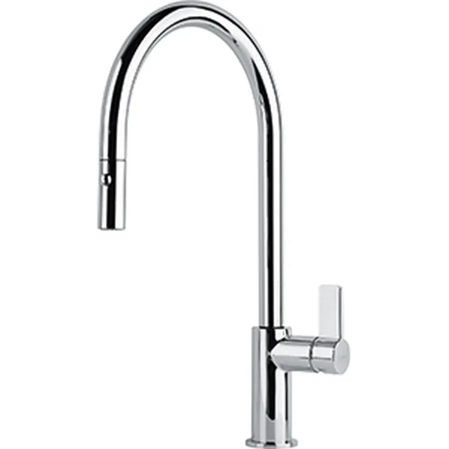 Смеситель кухонный Franke Ambient с вытяжным изливом и функцией душу хром