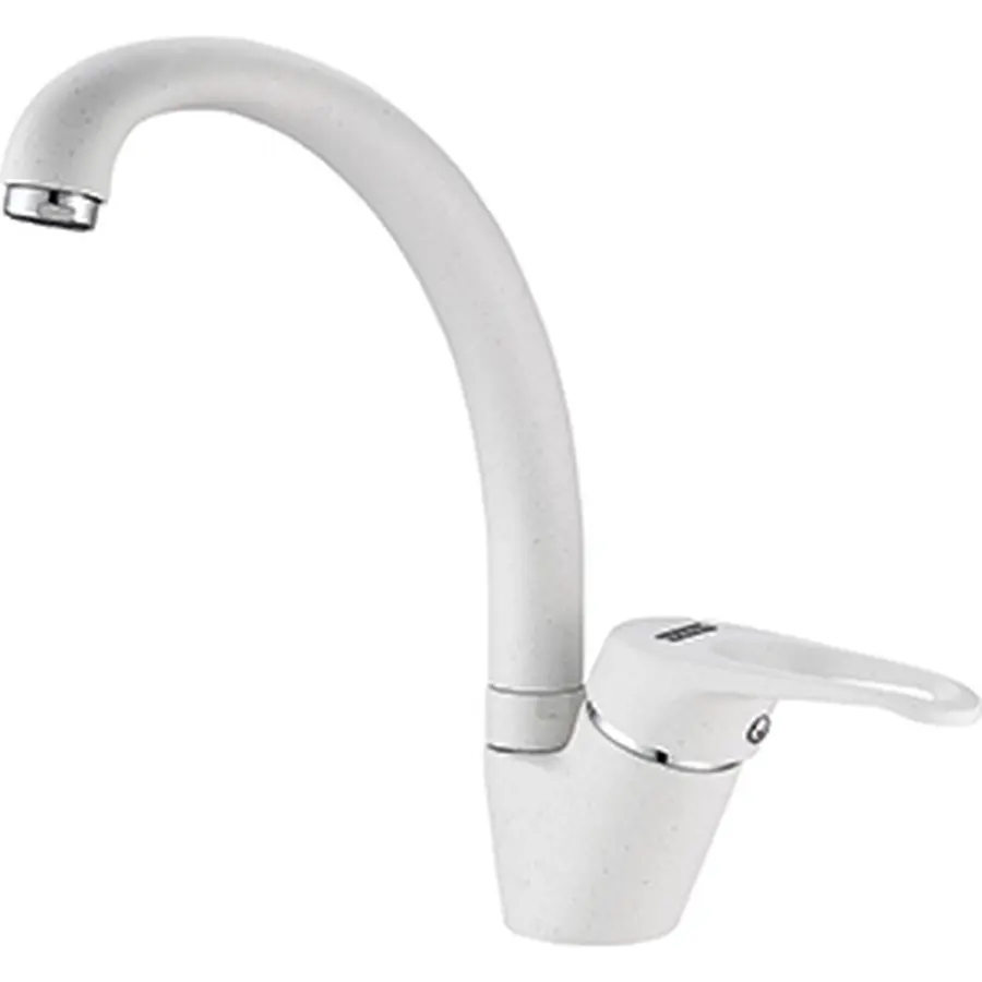 Смеситель для кухни Franke Vega С поворотным изливом фрагранит Белый