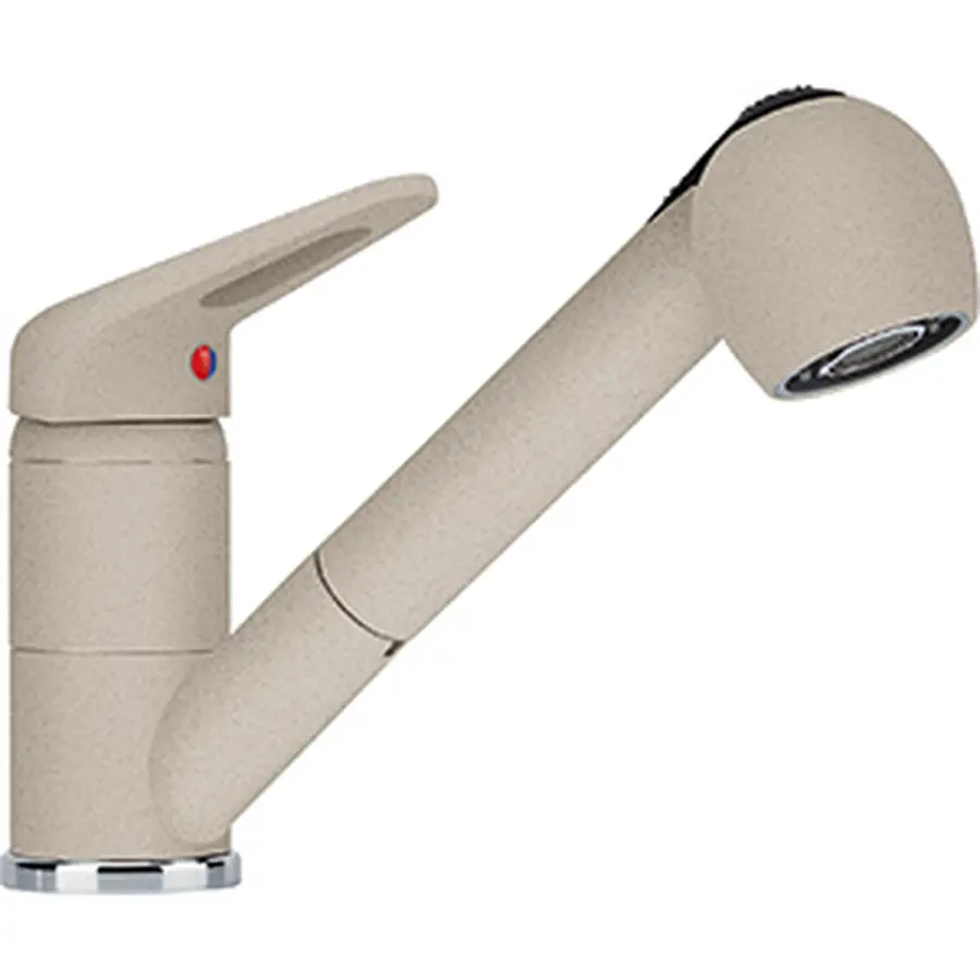 Смеситель для кухни Franke Novara Plus С вытяжным изливом и функцией душу фрагранит Сахара