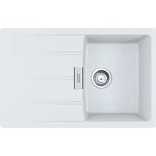 Кухонна гранітна мийка Centro CNG 611-78 Фраграніт Білий