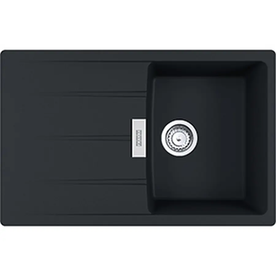 Кухонна гранітна мийка Centro CNG 611-78 Фраграніт Чорний матовий