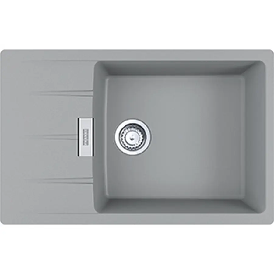 Кухонная гранитная мойка Centro CNG 611-78 XL фрагранит Серый камень