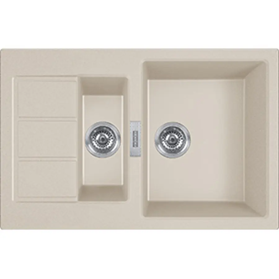 Кухонная гранитная мойка Franke Sirius 2.0 S2D 651-78 Тектонайт Сахара