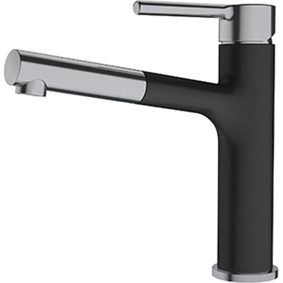 Кухонный смеситель Franke Centro С вытяжным изливом Оникс / нержавеющая сталь оптик