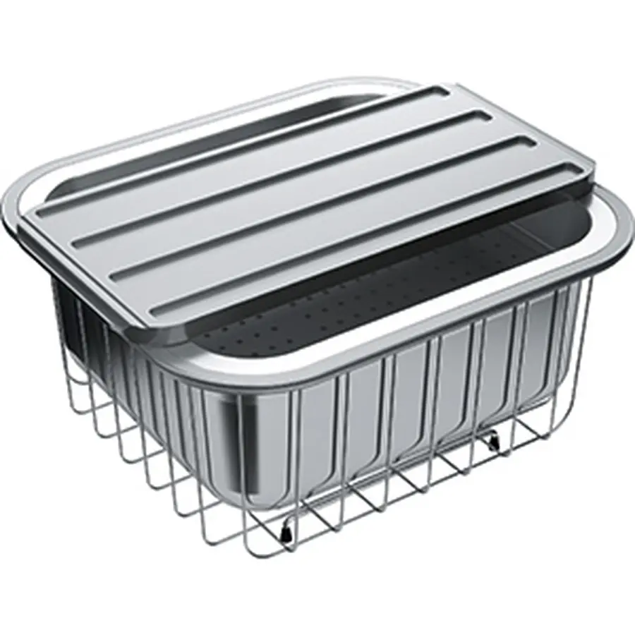 Кошик для кухонної мийки Franke із нержавіючої сталі + обробна дошка+ миска 