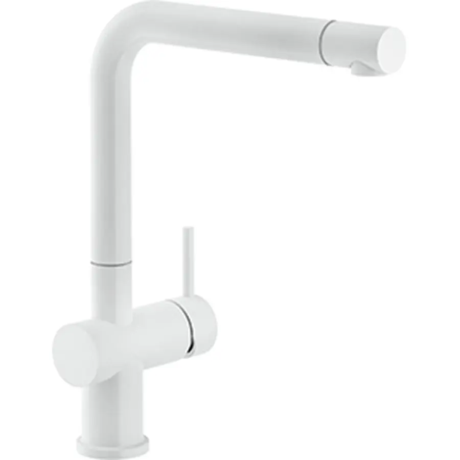 Кухонный смеситель Franke Active Plus С поворотным изливом Белый матовый