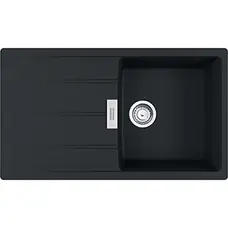 Кухонна гранітна мийка Centro CNG 611-86 Фраграніт Чорний матовий