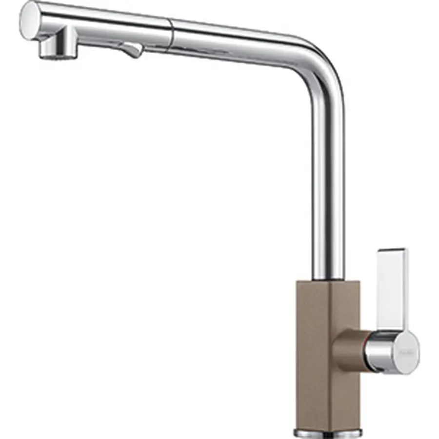 Кухонный смеситель Franke Maris С вытяжным изливом и функцией душу фрагранит Миндаль