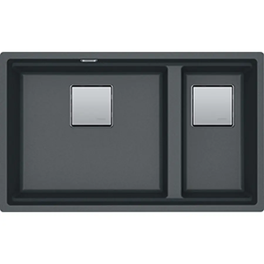 Кухонна гранітна мийка Franke Kubus 2 KNG 120 Фраграніт Графіт