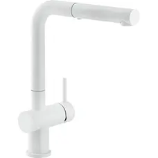 Кухонный смеситель Franke Active Plus С вытяжным изливом и функцией душу Белый матовый