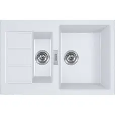 Кухонна гранітна мийка Franke Sirius 2.0 S2D 651-78 Тектонайт Білий