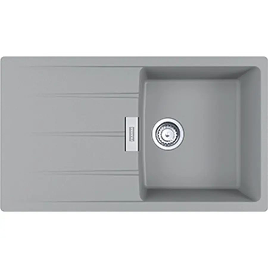 Кухонна гранітна мийка Centro CNG 611-86 Фраграніт Сірий камінь