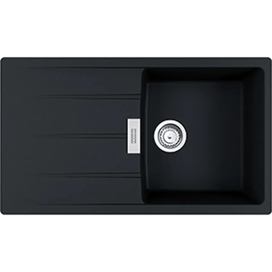 Кухонная гранитная мойка Centro CNG 611-86 фрагранит Оникс