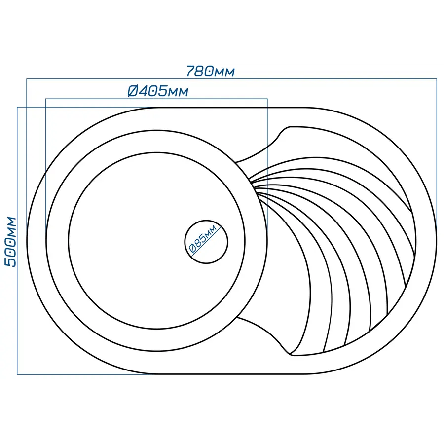 Кухонна мийка Galati Rasa 78 Gri (802)