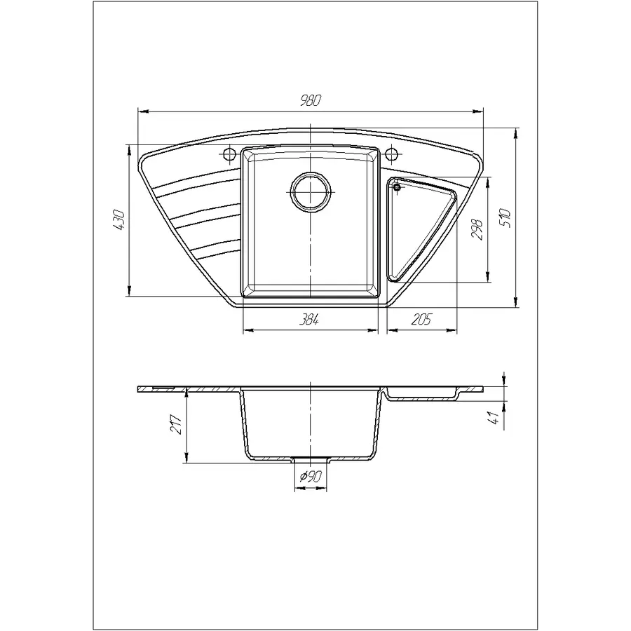 Кухонна мийка Galati Jorum 98B Maro (801)