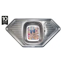 Кухонна мийка з нержавіючої сталі Galaţi Meduză Satin 9550 матована