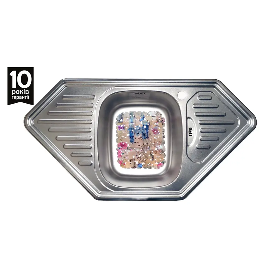 Кухонна мийка з нержавіючої сталі Galaţi Meduză Satin 9550 матована