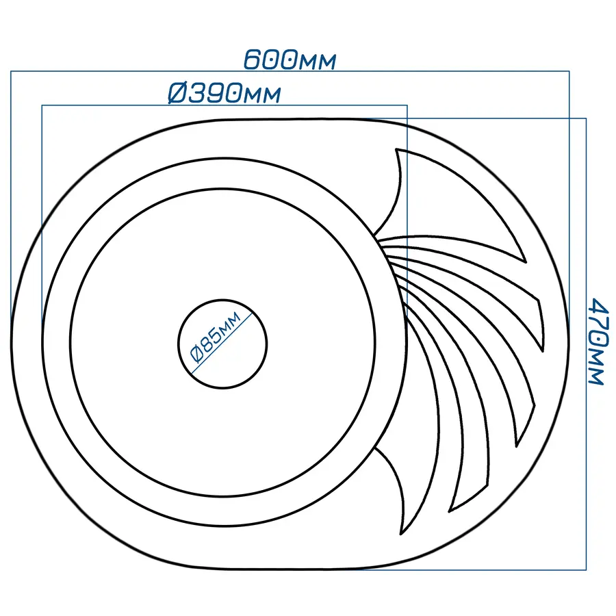 Кухонна мийка Galati Rasa 60 Antracit (902)