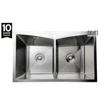 Двойная кухонная мойка Galaţi Arta U-730D 7848