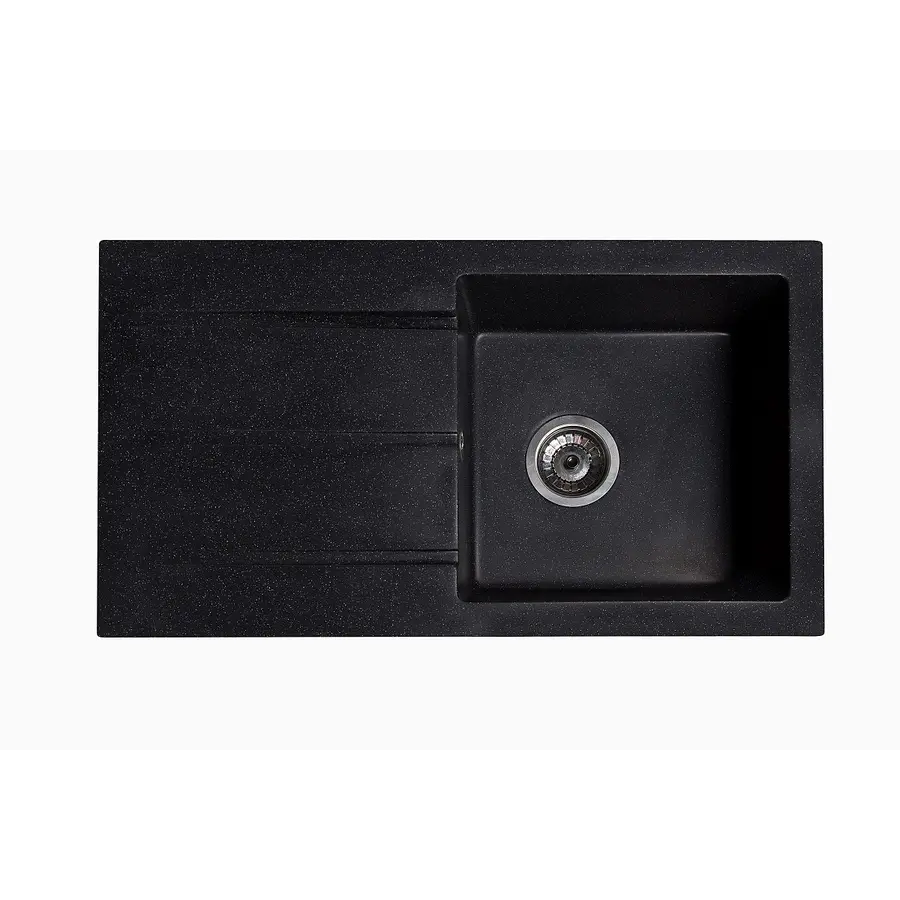 Кухонна гранітна мийка Galati Quadro Antracit (901)