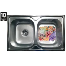 Двойная кухонная мойка Galaţi Fifika 2C Satin 7848