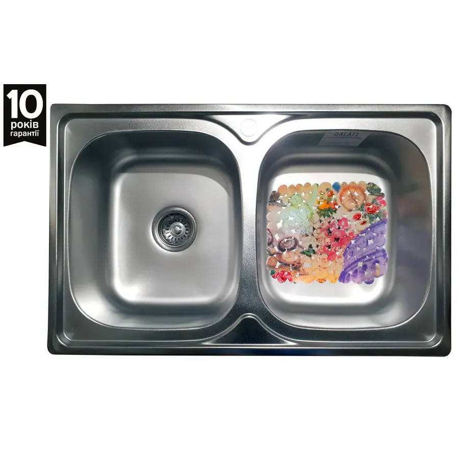 Двойная кухонная мойка Galaţi Fifika 2C Satin 7848