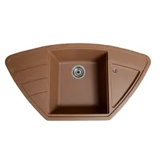 Гранитная угловая мойка Galaţi Jorum 98B Teracotă (701) 98 * 50 коричневый