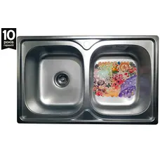 Кухонна мийка Galaţi Fifika 2C Textură 7848 з двома чашами