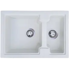 Кухонна мийка Galati Patrat 62D Biela (102)