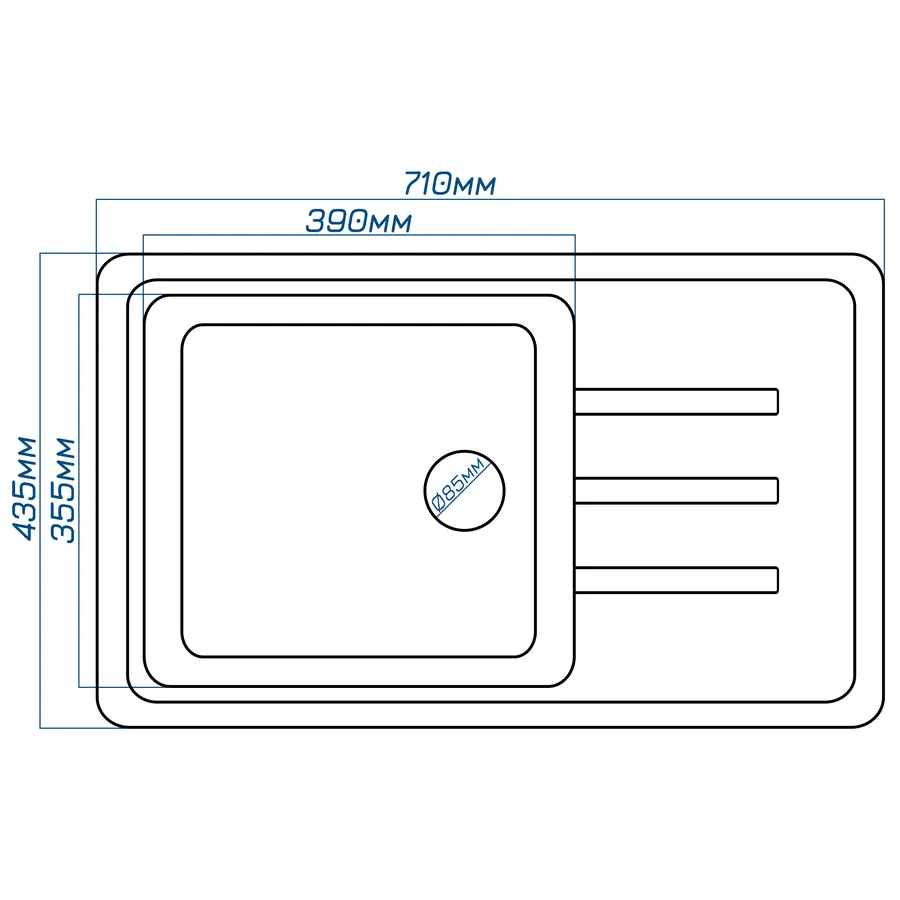 Кухонна мийка Galati Trei 71 Seda (602)
