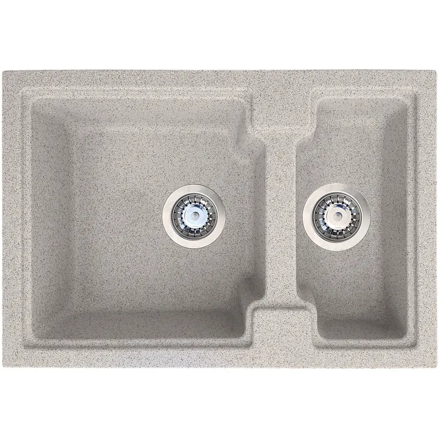 Кухонна мийка Galati Patrat 62D Gri (802)