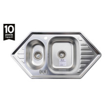 Кухонна мийка з нержавіючої сталі Galati Meduza 1.5C Textura декор