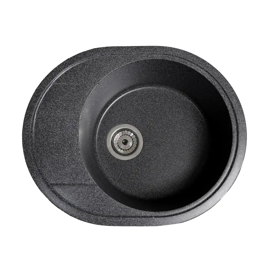 Кухонная гранитная мойка Galaţi Voce Grafit (201) 58 * 47 черная (графит)