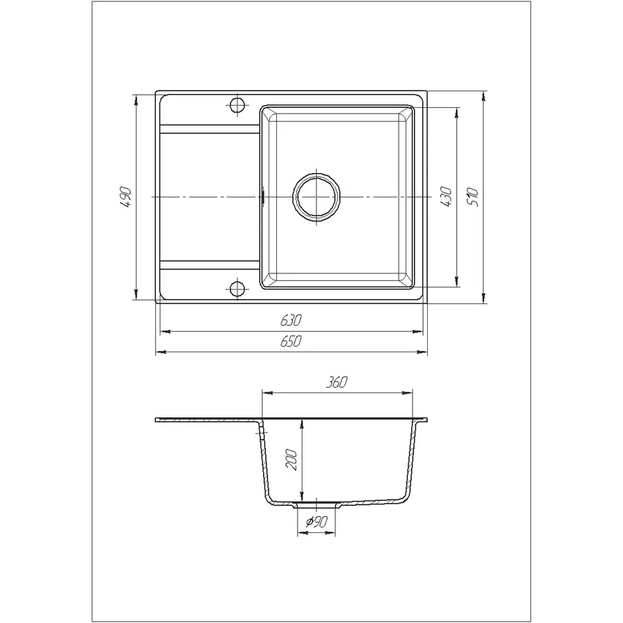Кухонна мийка Galati Jorum 65 Maro (801)