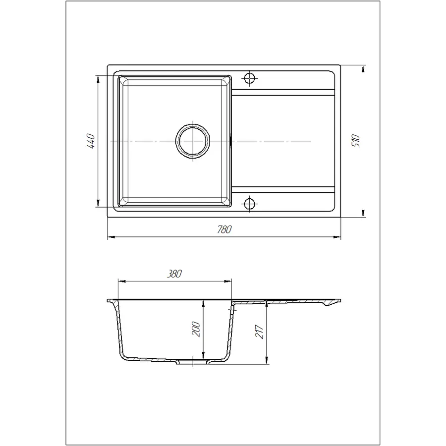 Кухонна мийка Galati Jorum 78 Maro (801)