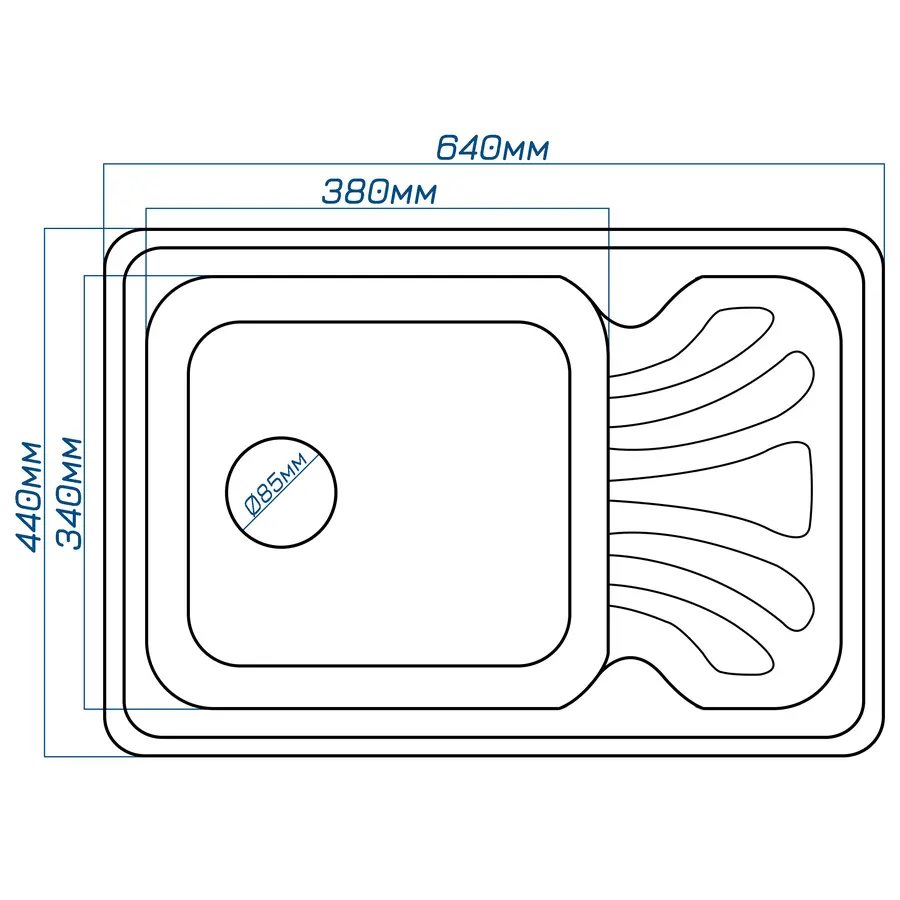 Кухонна мийка Galati Rasa 64 Bezhvy (402)