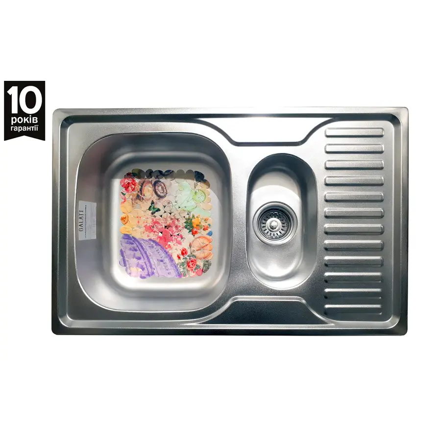 Кухонная мойка Galaţi Petrika Textură 7850 стальная декор