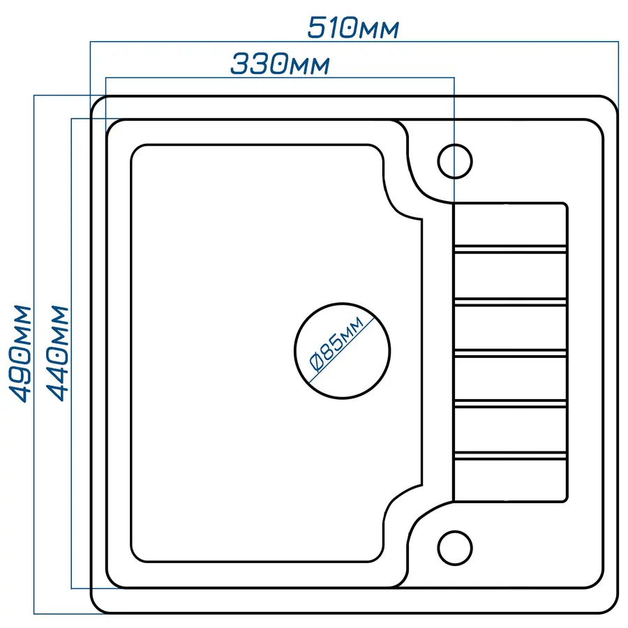 Кухонна мийка Galati Klasicky 51 Seda (602)