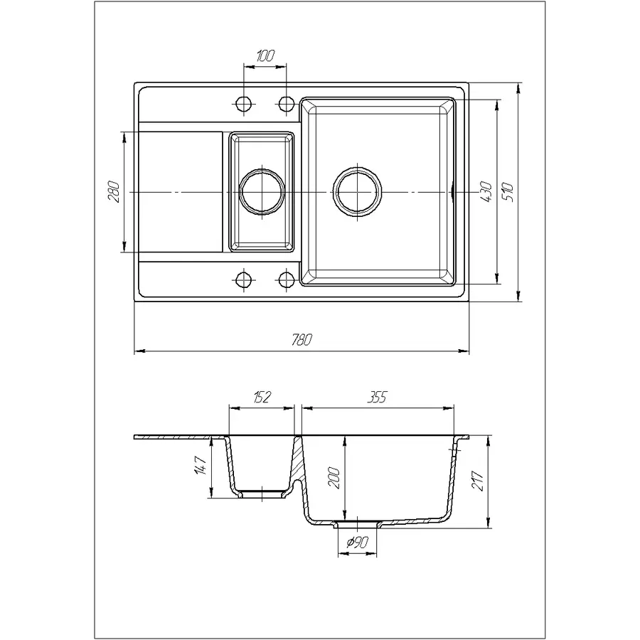 Кухонна мийка Galati Jorum 78D Maro (801)