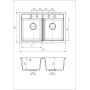 Кухонна мийка Galati Valuri 78-2D Seda (601)