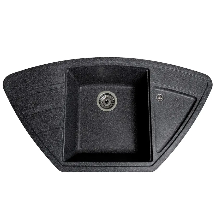 Кутова мийка Galaţi Jorum 98B Grafit (201) 98*50 чорна кутова