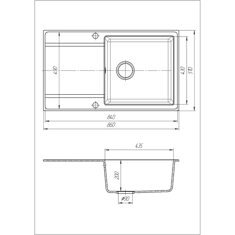 Кухонна мийка Galati Jorum 86 Maro (801)