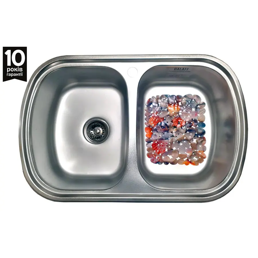 Кухонна мийка Galaţi Vayorika 2C Satin 7749 сатин