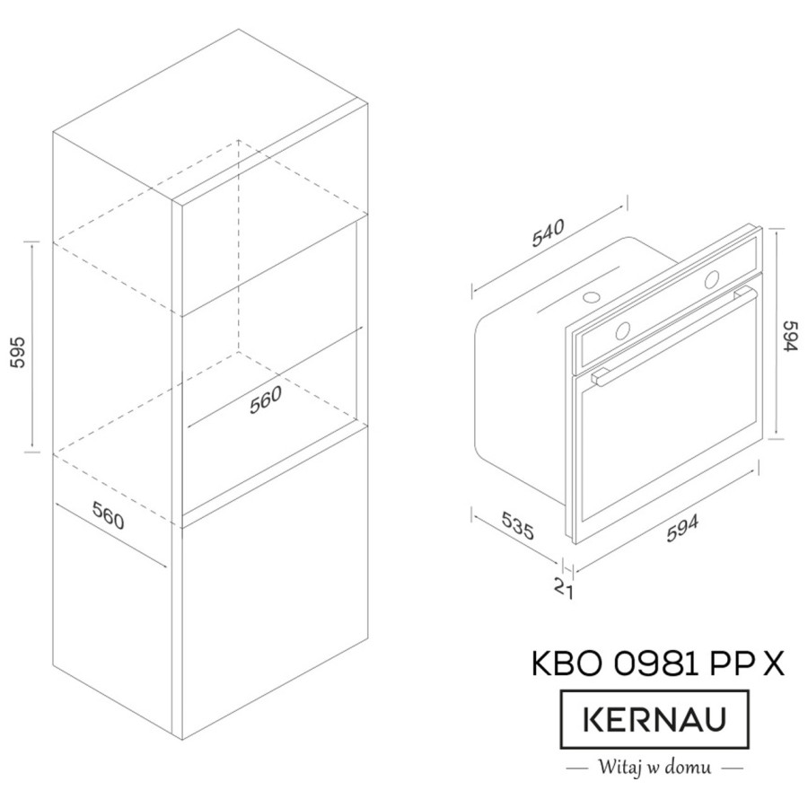 Духовой шкаф электрический KERNAU KBO 0981 PP X