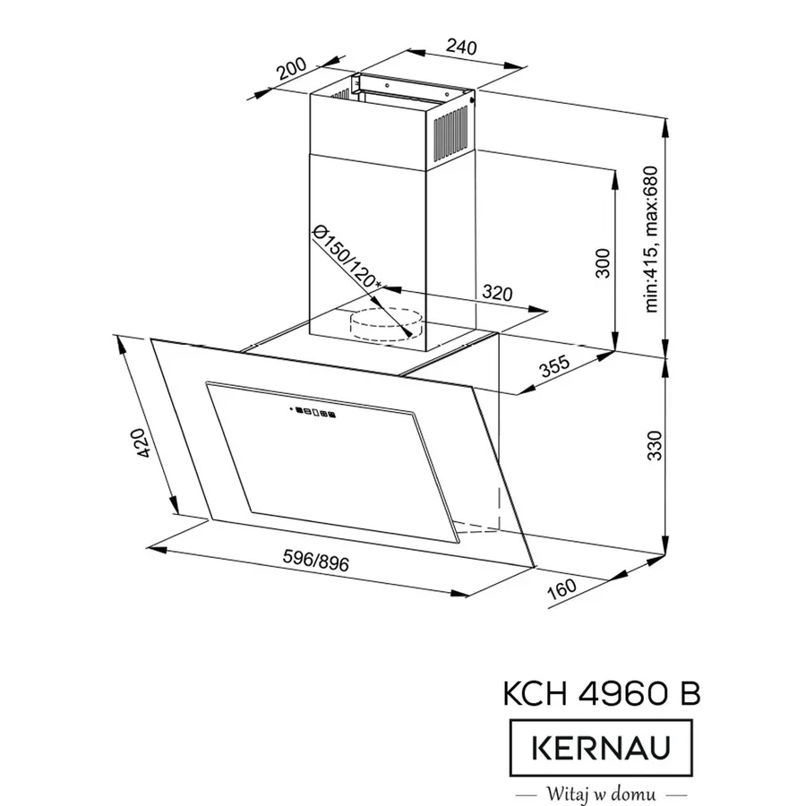 Витяжка KERNAU KCH 4960 B