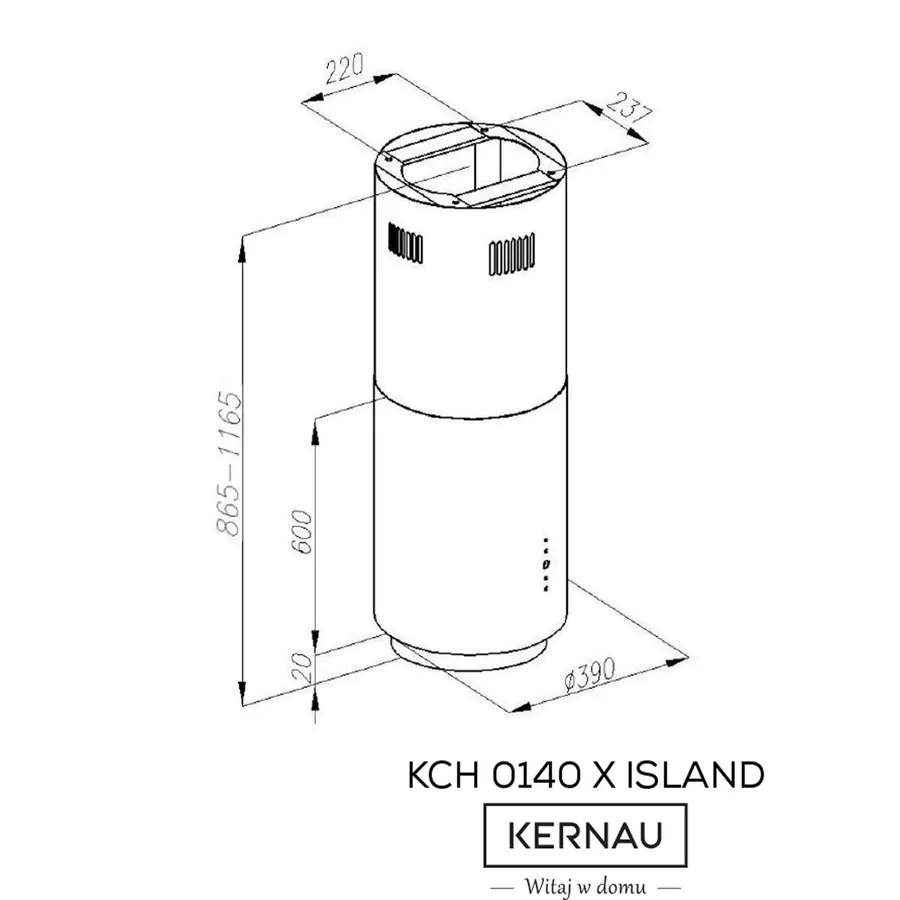 Витяжка KERNAU KCH 0140 X ISLAND