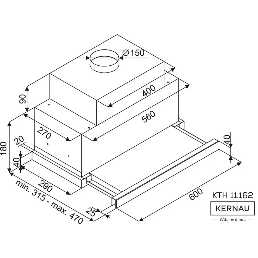 Вытяжка KERNAU KTH 11.162 B