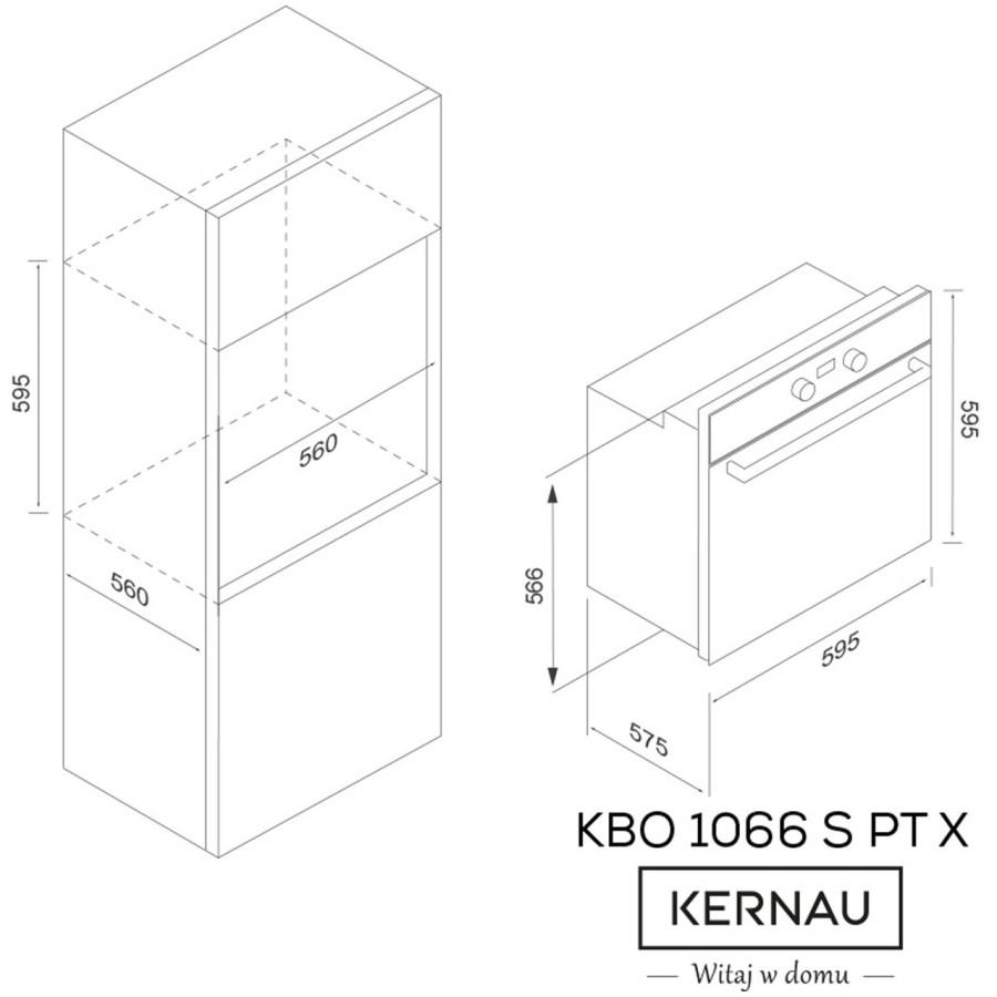 Духова шафа електричний KERNAU KBO тисячі шістьдесят-шість S PT X